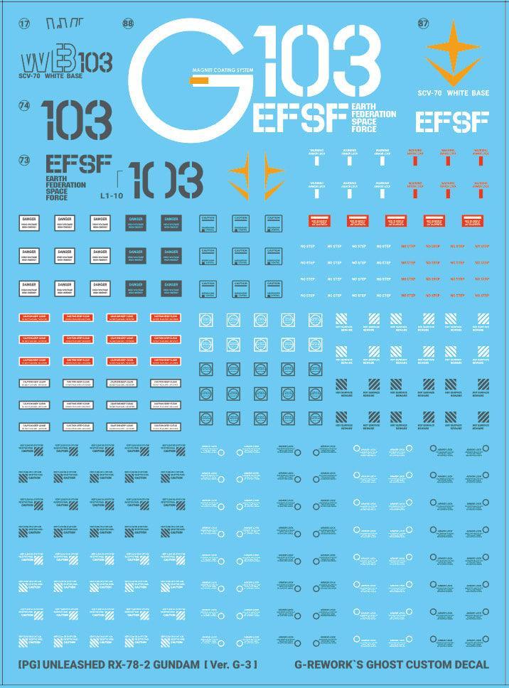 CD-P19-G3 - PG 1/60 RX-78-2 G3 Unleashed Water Decal [2021] [G-REWORK] - Show Me What You Bot