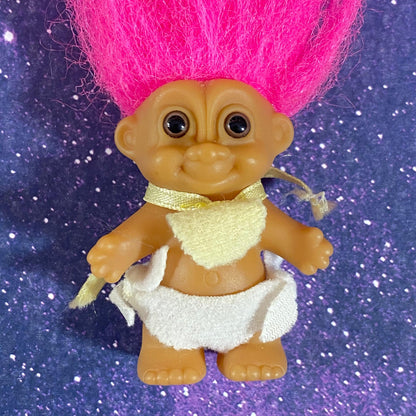 Baby Troll Doll | 1992 Vintage Figure | Pink Hair - Show Me What You Bot