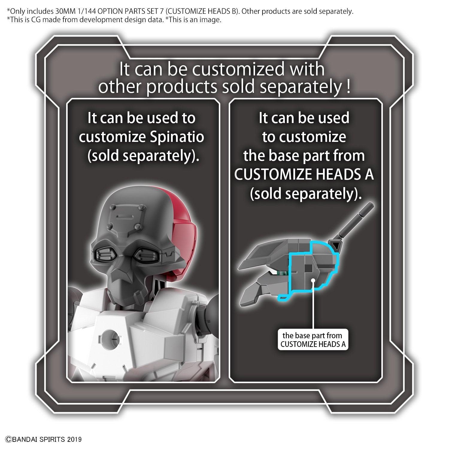 30MM 1/144 OPTION PARTS SET 7 (CUSTOMIZE HEADS B) [2022] - Show Me What You Bot