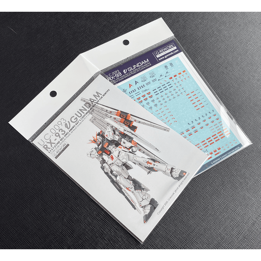 CD-RG32 - RG 1/144 RX-93 V-Gundam Water Decal (2 Versions) [G-REWORK] - Show Me What You Bot