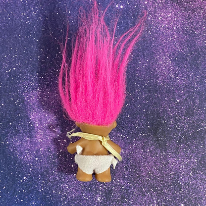 Baby Troll Doll | 1992 Vintage Figure | Pink Hair - Show Me What You Bot